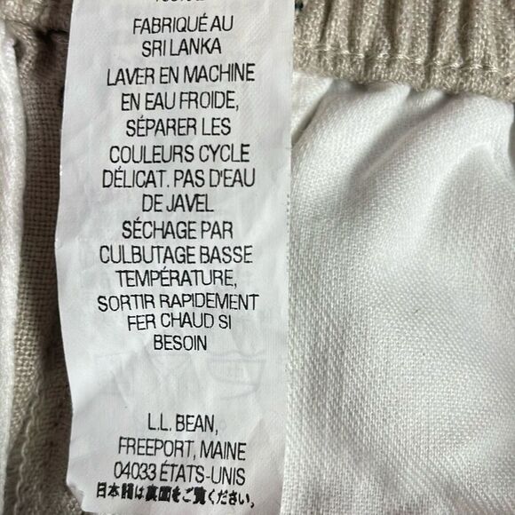 L.L. Bean Women’s Khaki Linen Classic Fit Straight Button Zip Leg Pants Sz 10 - Picture 10 of 10